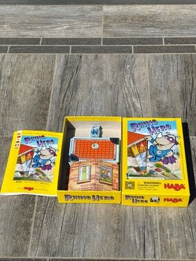 HABA Rhino Hero Family Board Game - Bright Yellow Box